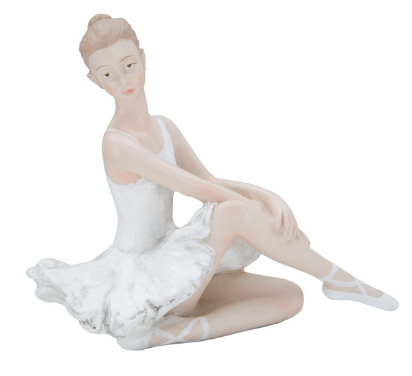 sconto Ballerina Dicy Seduta 14x8x8 cm in Resina Bianco