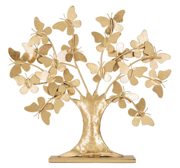 prezzo Albero della Vita con Farfalle Glam 31x8x30 cm in Ferro Oro