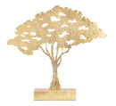 Scultura Leaf Tree Plan 43,5x8x41,5 cm in Ferro Oro-1