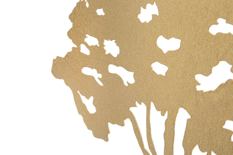 Scultura Leaf Tree Plan 43,5x8x41,5 cm in Ferro Oro-4