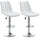 Set 2 Sgabelli 51x60x95/115 cm in Similpelle Bianco