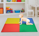 Tappeto Gioco Bimbi 60x60 cm - Set 8 Pezzi Materiale Isolante Resistente all'Umidità Colorato -2