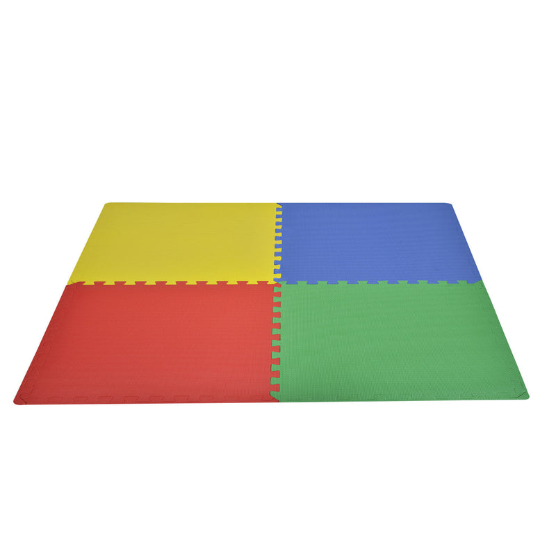 Tappeto Gioco Bimbi 60x60 cm - Set 8 Pezzi Materiale Isolante Resistente all'Umidità Colorato -4