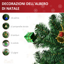 Albero di Natale Artificiale 150 cm con Palline e Decorazioni Verde-4