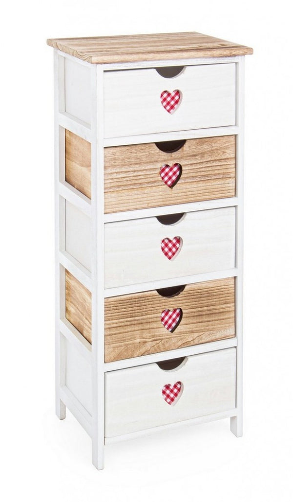 Cassettiera 5 Cassetti Chalet 40x29 in Legno online