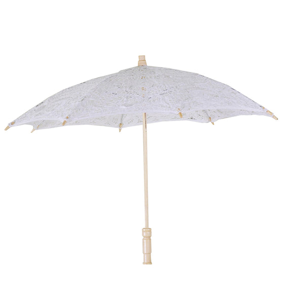 Ombrello Parasole in Pizzo traforto bianco cm Ø60x44 sconto