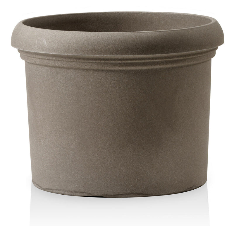 Vaso Ø40x30cm in Resina Tulli Cilindro Vicenza Classic 40 Cappuccino-1