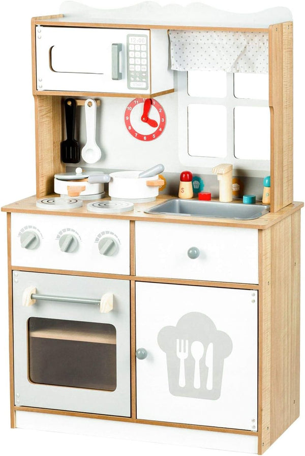 Cucina Giocattolo per Bambini 60x30x93 cm in Legno con Accessori  Bianca sconto