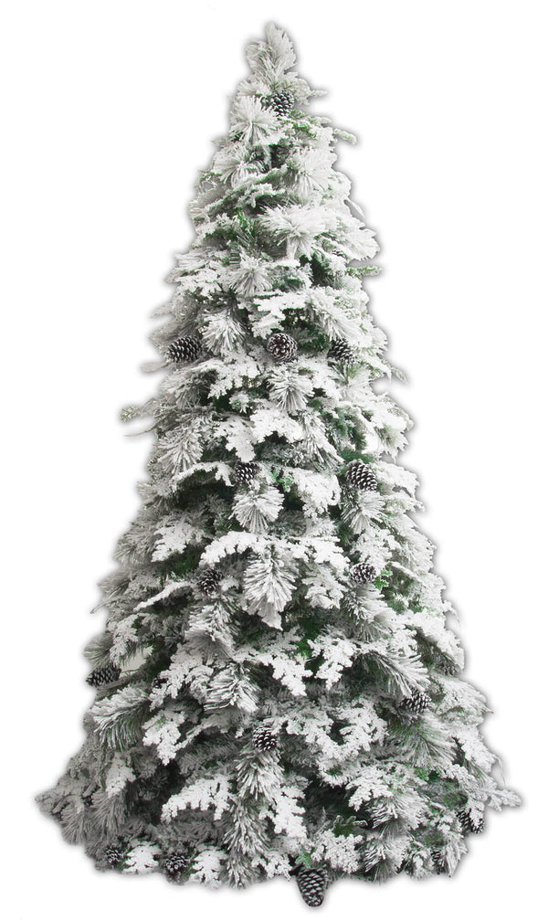 online Albero di Natale Artificiale Innevato 272 Rami con Pigne Andover Verde Varie Misure