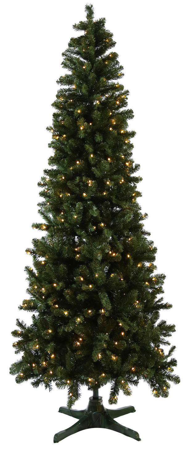 prezzo Albero di Natale Artificiale con LED Apertura ad Ombrello Kentucky Slim Verde Varie Misure