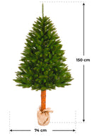 Albero di Natale Artificiale Apertura ad Ombrello Sodian Verde Varie Misure-2