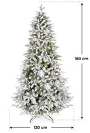 Albero di Natale Artificiale Innevato Apertura ad Ombrello Caucasian Verde Varie Misure-2