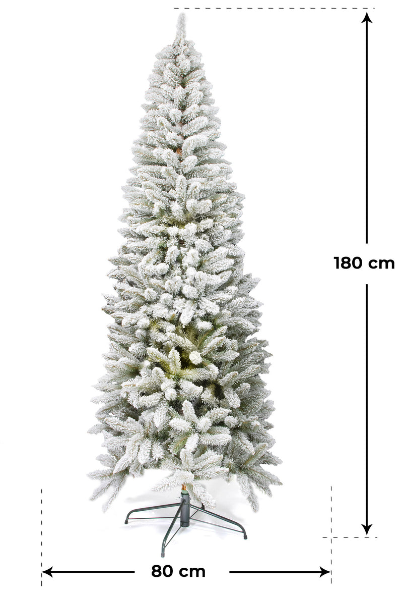 Albero di Natale Artificiale Innevato Apertura ad Ombrello Kentucky Thai Verde Varie Misure-2