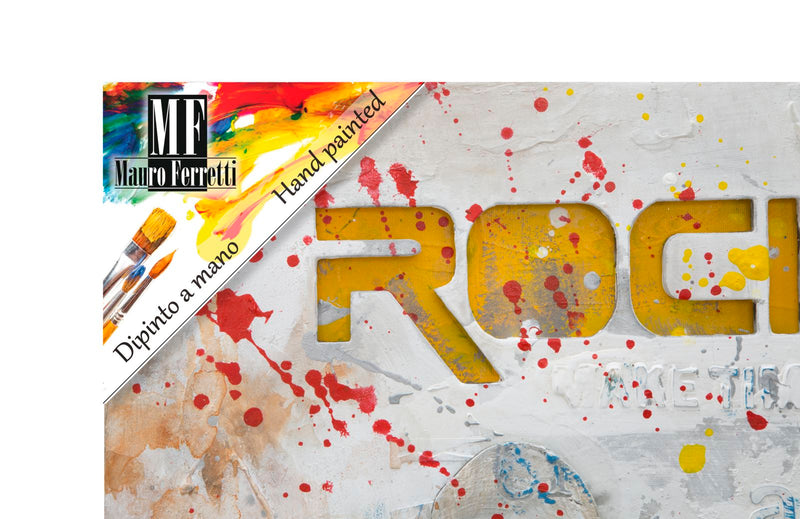 Dipinto su Tela Rock N Roll 120x3x60 cm in Legno e Canvas-4