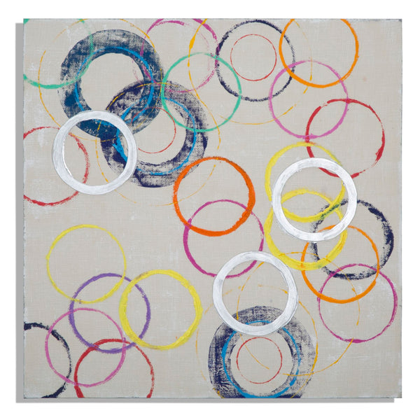 Dipinto su Tela Floating Circles 80x3x80 cm in Legno e Canvas acquista