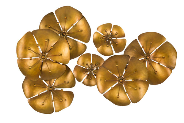 Pannello Flowe Oroy 80x6x57 cm in Ferro Oro prezzo