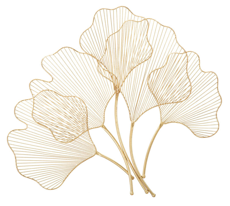 Pannello Glam Leaf 69x5x62 cm in Ferro Oro-1