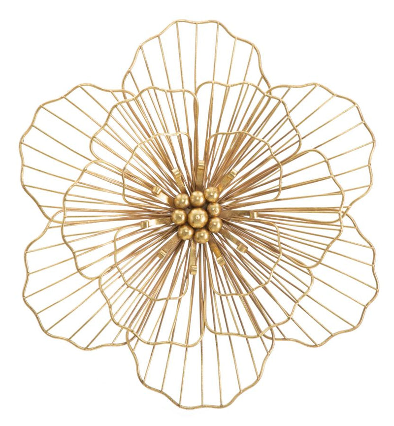 Pannello Flower Stick 45x7,5x42 cm in Ferro Oro-1