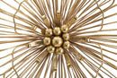 Pannello Flower Stick 45x7,5x42 cm in Ferro Oro-3