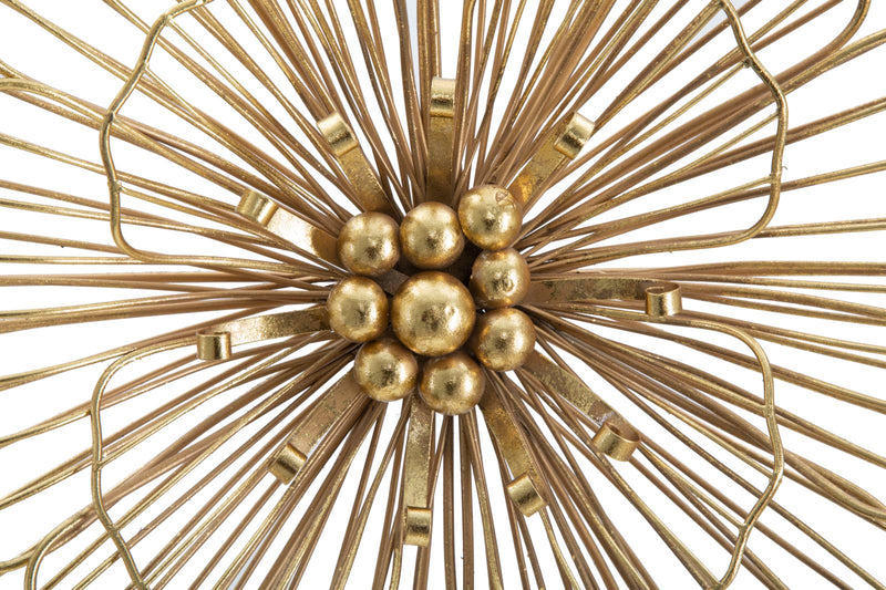 Pannello Flower Stick 45x7,5x42 cm in Ferro Oro-3