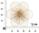 Pannello Flower Stick 45x7,5x42 cm in Ferro Oro-7