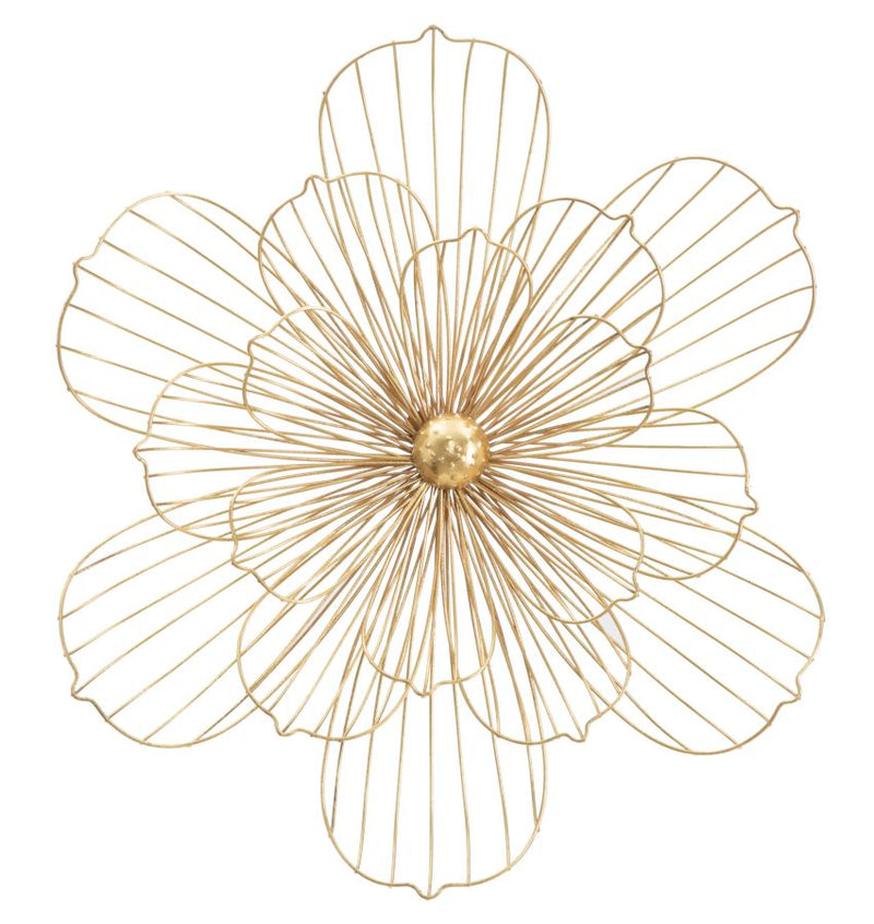 Pannello Flowery Stick 60x8x54 cm in Ferro Oro-1