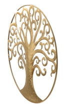 Pannello Albero della Vita Oro Glam Ø70x1,8 cm in Ferro Oro-3