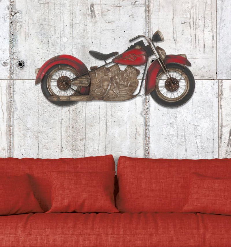 Pannello Moto Red 98,5x5,5x47,5 cm in Ferro-8