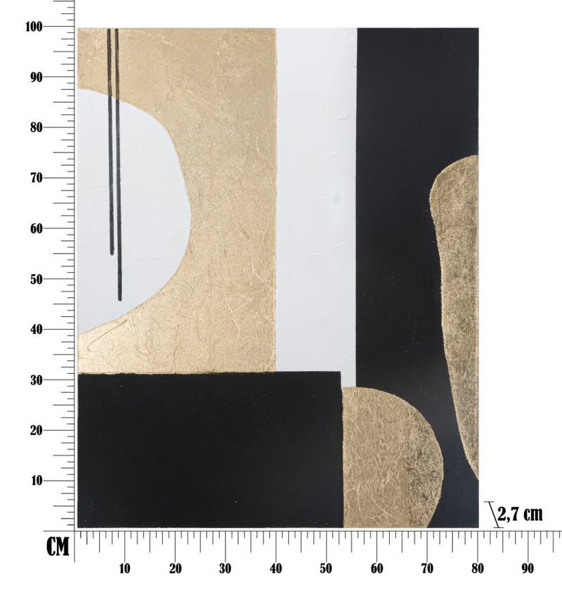 Dipinto su Tela Obix 80x2,7x100 cm in Legno di Pino e Canvas Multicolor-6