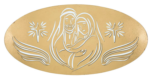 online Pannello Nativity Oro 120x2x60 cm in Ferro MDF e Specchio Oro