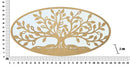 Pannello Albero della Vita Mirror 120x2x60 cm in Ferro MDF e Specchio Oro-6