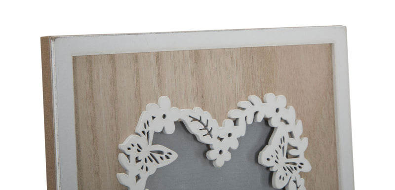 Cornice Rettangolare Live Laugh Love 17,5x1,9x22,8 cm MDF Marrone e Bianco-4