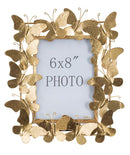 Cornice Butterfly Glam 28x11,5x30,5 cm in Ferro e Vetro Oro-2