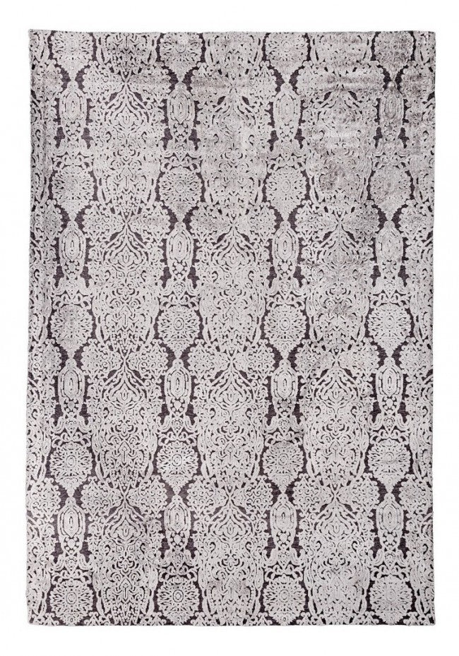 Tappeto Delhi Grigio Scuro 160x230 cm in Viscosa-1