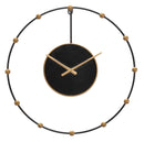 Orologio da Muro Pearl Ø61x4,5 cm in Ferro Nero-1