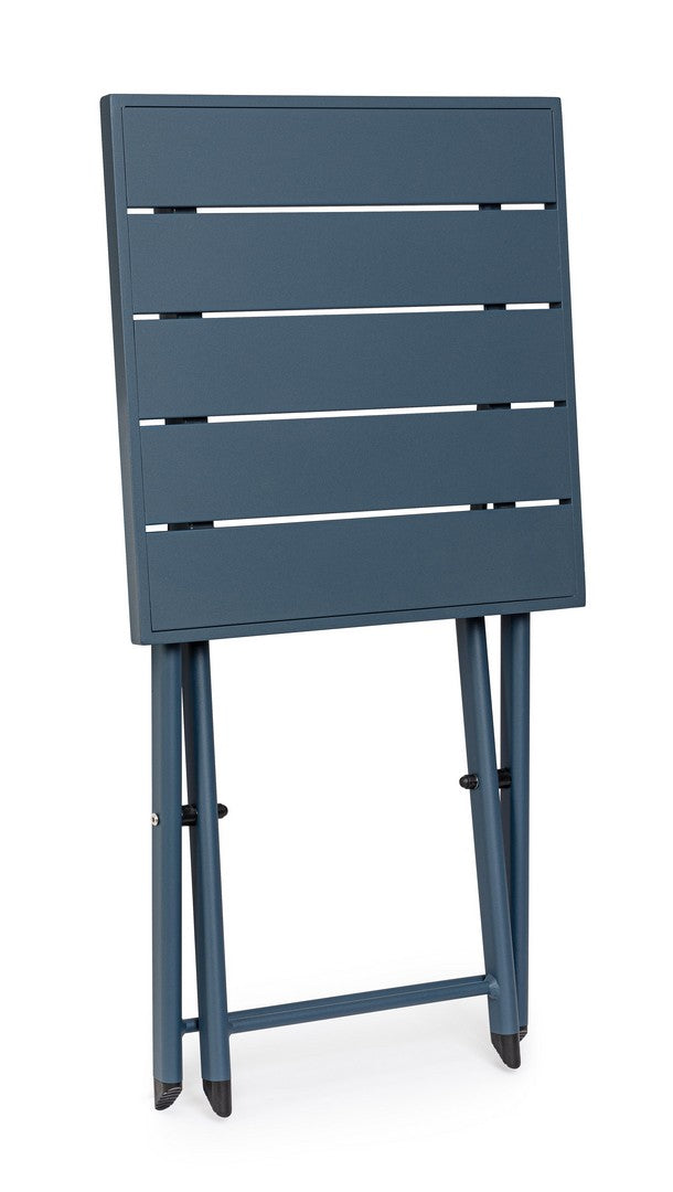 Tavolino da Salotto 44x43x36 cm in Alluminio Taylor Navy-2