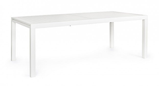 Tavolo Allungabile Hilde 200-300x100 cm Bianco in Alluminio-2