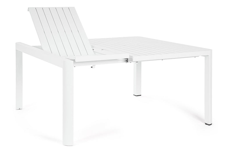 Tavolo Allungabile da Giardino 149x97/149x77.5 cm in Alluminio Kiplin Bianco-2