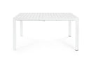 Tavolo Allungabile da Giardino 149x97/149x77.5 cm in Alluminio Kiplin Bianco-6