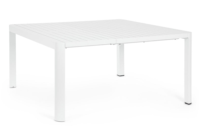 Tavolo Allungabile da Giardino 149x97/149x77.5 cm in Alluminio Kiplin Bianco-1