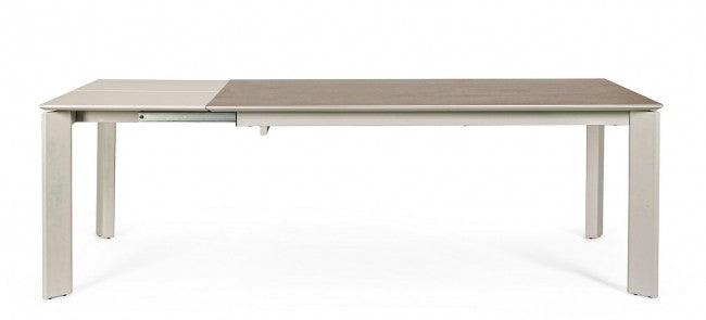 Tavolo Allungabile 160-220x90 cm Briva Grigio-Tortora in Acciaio-2