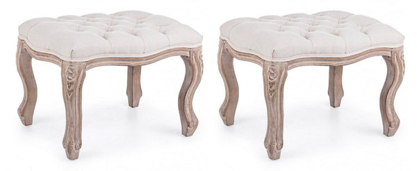 Set 2 Sgabelli Poggiapiedi 53x42x38h cm Diva Naturale online