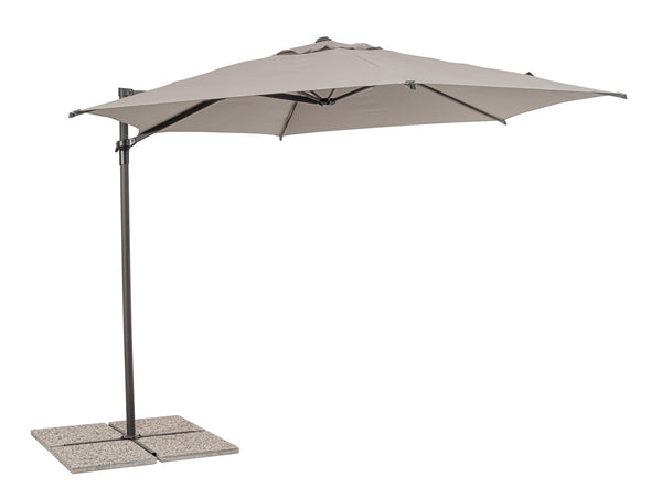 Ombrellone da Giardino Ø330x244 cm in Acciaio Rica Grigio prezzo