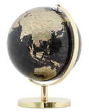 Mappamondo Oro Ø20x28 cm Plastica e Ferro Nero e Oro-2