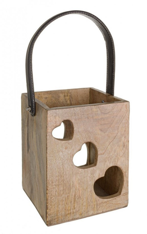 Lanterna Helm Cuori L in Legno sconto