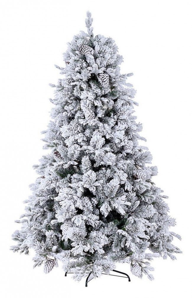 Albero di Natale Artificiale Innevato Verde Varie Misure-1