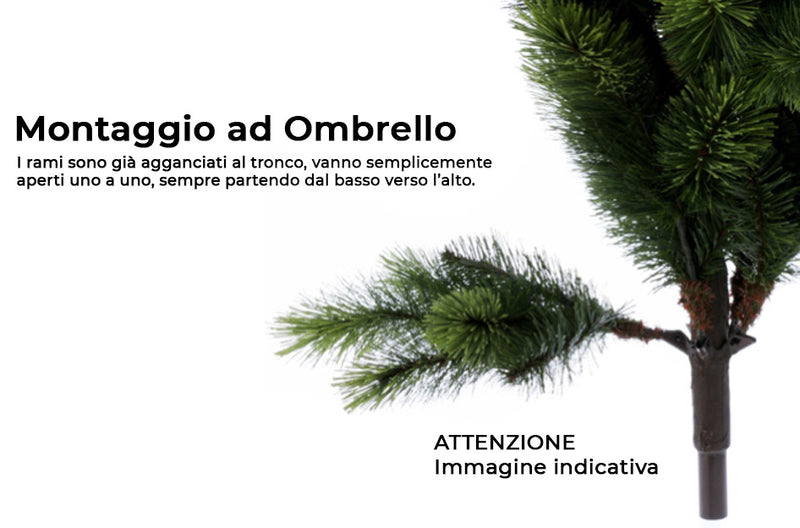 Albero di Natale Artificiale 180 cm 685 Rami Verde-3