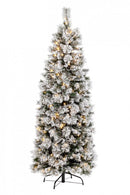 Albero di Natale Artificiale Innevato 180 cm 539 Rami con 210 LED Verde-1