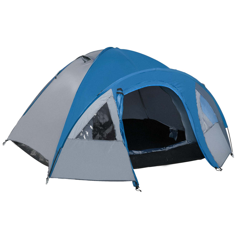 Tenda da Campeggio 4 Posti con Tasche e Gancio 3x2,50x1,30m in Poliestere e  Fibra di Vetro Blu – acquista su Giordano Shop