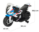 Moto Elettrica per Bambini 12V BMW S1000 RR Bianca-5